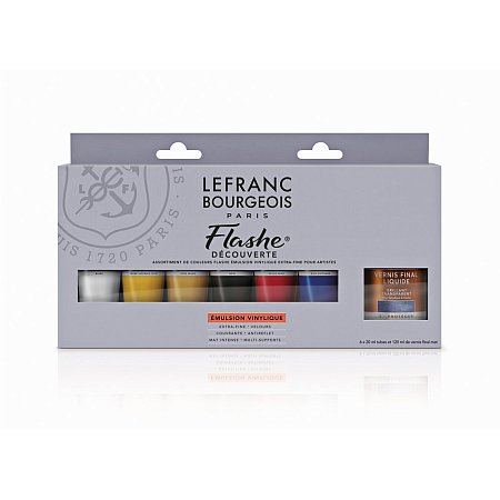 Lefranc Bourgeois Flashe Discovery 6x20ml + Varnish 120ml