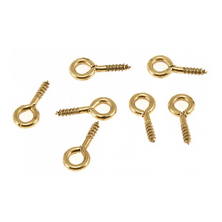 Screw Eye 9 x 4,0mm (50pcs) - Brass