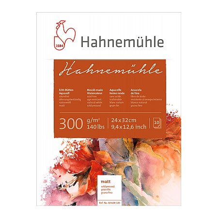 Hahnemuhle block 300g 10 Sheets Cold pressed - 24x32cm