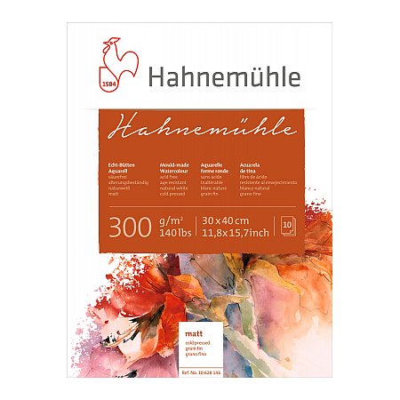 Hahnemuhle block 300g 10 Sheets Cold pressed - 30x40cm