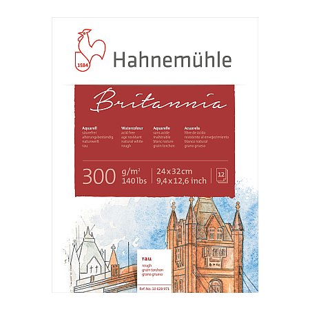 Hahnemuhle Britannia block 12 Sheets 300g Rough - 24x32cm