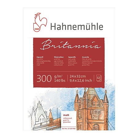 Hahnemuhle Britannia block 12 Sheets 300g Cold pressed - 24x32cm