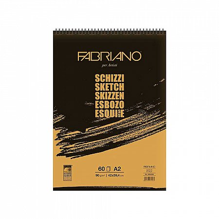 Fabriano Schizzi 90g Spiral 60 ark - A5