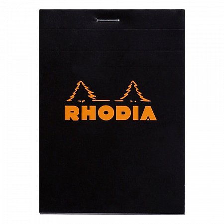 Rhodia Stapled Pad Black N°12 (8,5x12cm) - Squared
