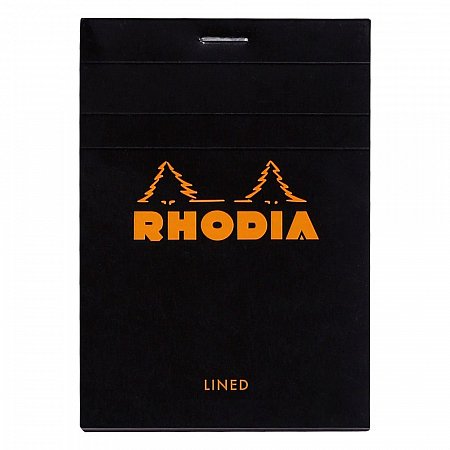 Rhodia Stapled Pad Black N°12 (8,5x12cm) - Lined