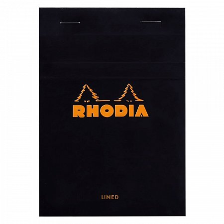 Rhodia Stapled Pad Black N°13 A6 (10,5x14,8cm) - Lined