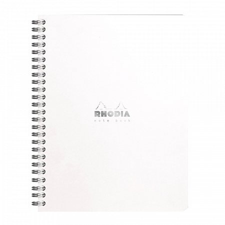 Rhodia Wire Notebook White - A5+ Squared (16x21 cm)