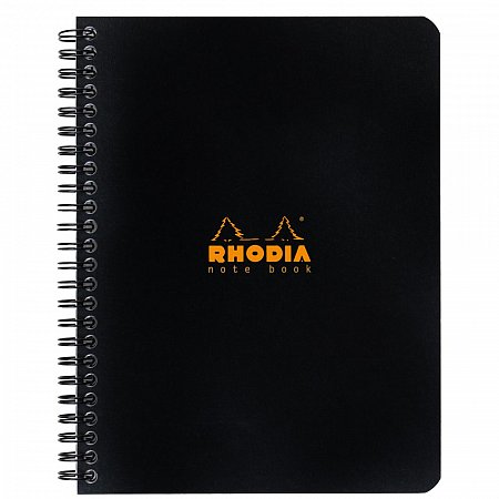 Rhodia Wire Notebook Black - A5+ Squared (16x21 cm)