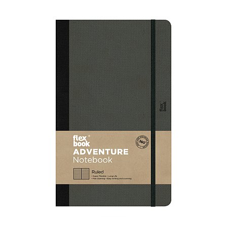 Flexbook Adventure Notebook Ruled 13x21cm - Off-Black