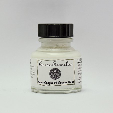 Sennelier Ink, 30ml - 01 White Opaque